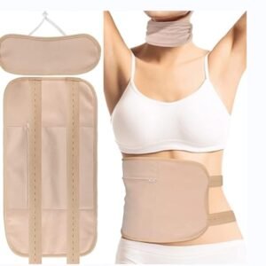 Castor Oil Pack Wrap Set, Adjustable Reusable Organic Castor Oil Pack Kit, Castor Oil Packs For Liver Detox With Elastic Strap Cotton Machine Washable Anti Oil Leak