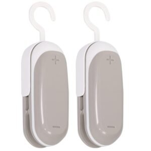 2PACK Mini Bag Sealer, Portable Heat Vacuum Sealers Plastic Sealer, 2 In 1 Heat Seal And Cutter Mini Food Sealer For Plastic Bags Food Storag